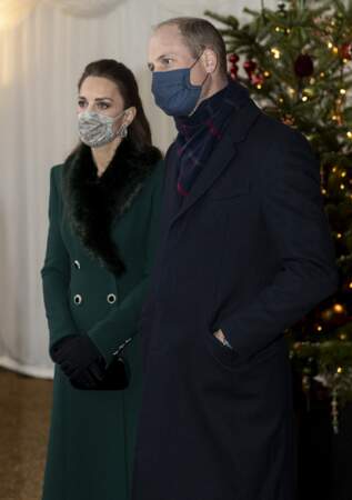 Kate et le prince William devant le château de Windsor, le 8 décembre 2020.