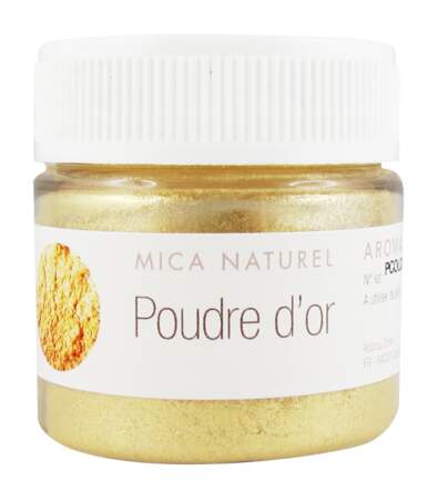 Colorant Mica naturel Poudre d'Or, Aroma-Zone, 2,90€ 
