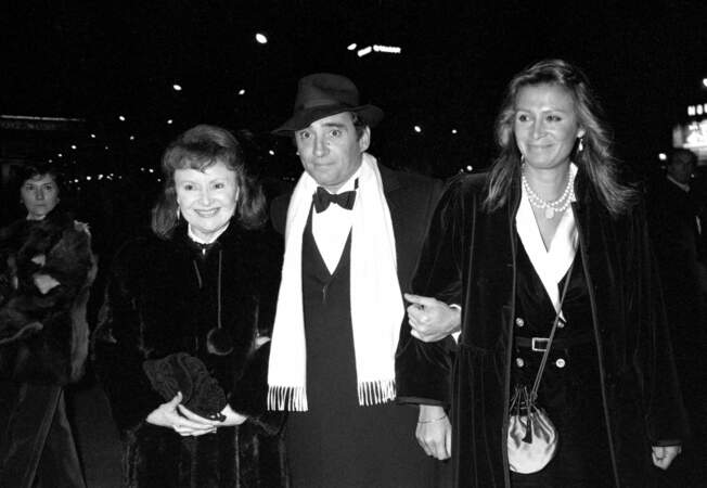 Odette Joyeux, son fils Claude Brasseur et son épouse Michele Combon. Cérémonie des Cesar en 1980