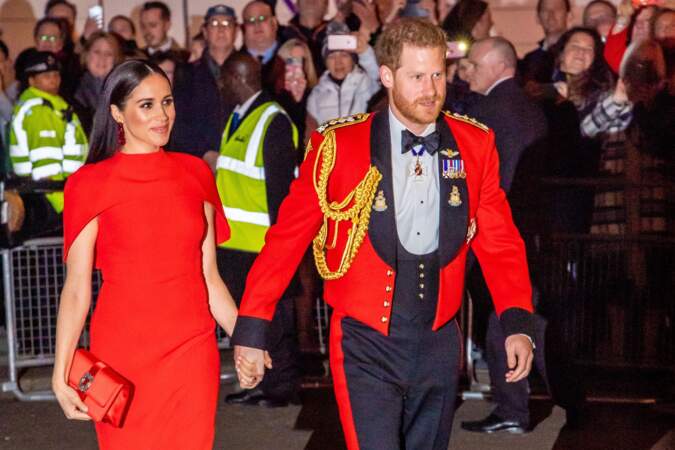 Le prince Harry et Meghan Markle assistent au festival de musique de Mountbatten au Royal Albert Hall de Londres, Royaume Uni, le 7 mars 2020.