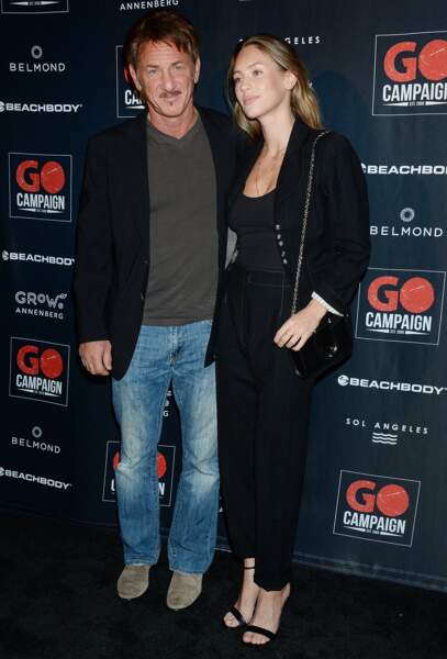 Sean Penn et sa fille Dylan Penn posent à Los Angeles le 20 octobre 2018.
