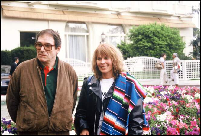 Robert Hossein et sa femme Candice Patou au Festival de Cannes de 1988