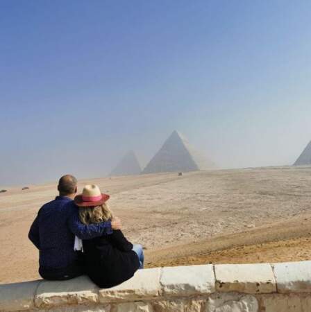Romain Magellan et Valérie Trierweiler en Égypte pour le nouvel an le 31 décembre 2020