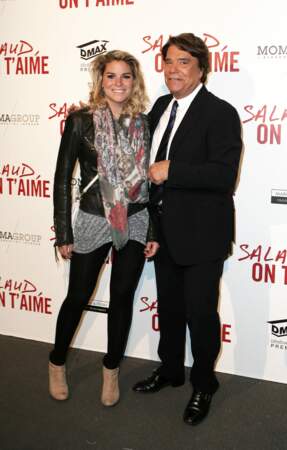 Bernard Tapie et sa fille Sophie, le 31 mars 2014, lors de l'avant-première de "Salaud on t'aime" à l'UGC Normandie, à Paris. 