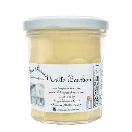 Bougie Vanille Bourbon, Bougies de Charroux, 9 € sur www.bougies-charroux.com