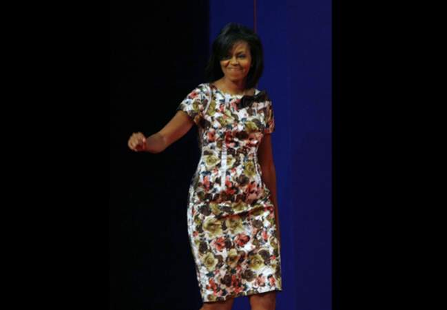Lors du débat de son mari Barack Obama en septembre 2008 à l’université du Mississipi