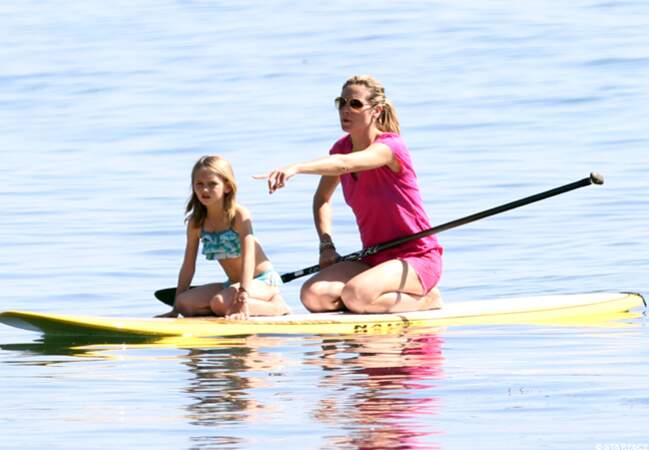 Heidi Klum fait du paddle en famille