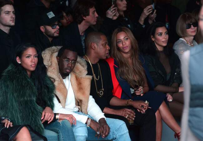 Cassie, Diddy, Jay Z, Beyoncé, Kim Kardashian et Anna Wintour... Un front-row cinq étoiles