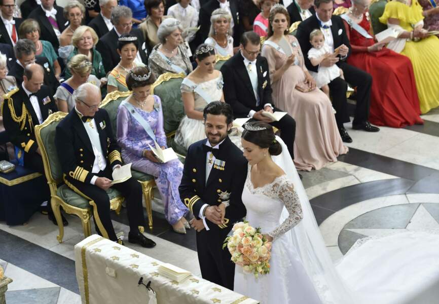 Leur mariage a été célébré en la chapelle royale du palais, à Stockholm