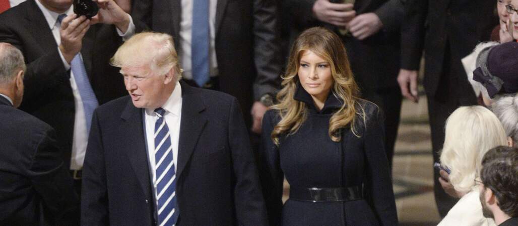 Donald et Melania Trump à la cathédrale de Washington