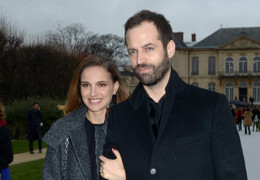 Benjamin Millepied et Natalie Portman devant le musée Rodin