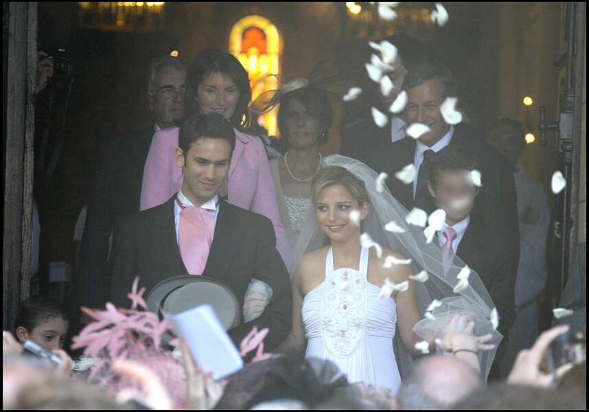 Mariage de la fille de Cécilia Attias, Jeanne-Marie Martin avec Gurvan Rallon à Neuilly-sur-Seine en mai 2008.