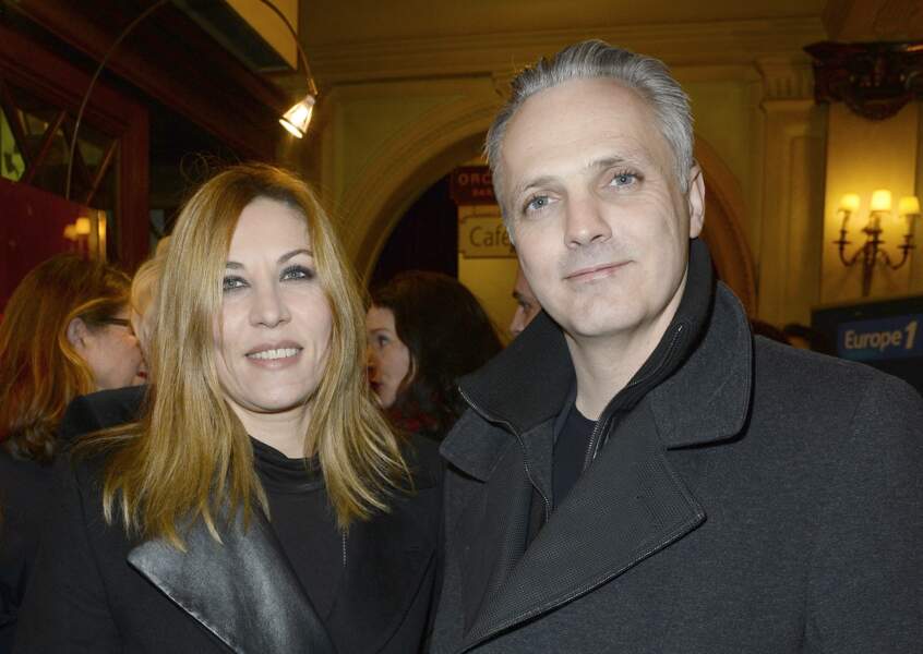 Mathilde Seigner et Mathieu Petit, à la générale de la pièce "La porte à côté" au Théâtre Édouard VII, à Paris, le 10 fevrier 2014