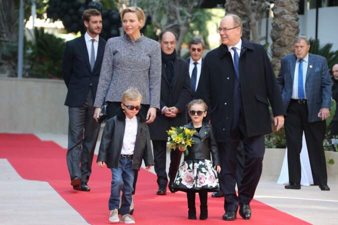 Charlène de Monaco et le prince Albert à l'inauguration du One Monte-Carlo, le 2 février 2019