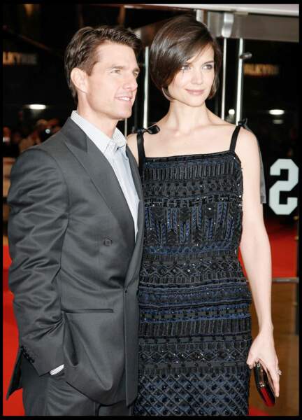 Tom Cruise et Katie Holmes à l'avant-première de "Valkyrie" à Londres, en 2008