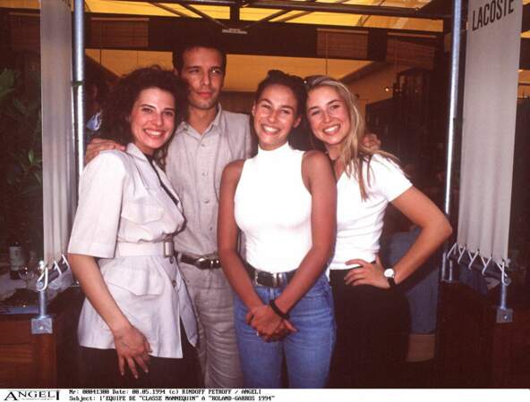 Vanessa Demouy et le casting de Classe Mannequin à Roland-Garros en 1994