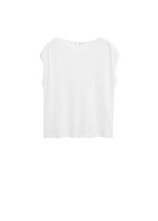 T-shirt blanc, 15,99, Mango