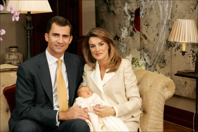 Felipe d'Espagne, son épouse, Letizia, et leur fille, Leonor