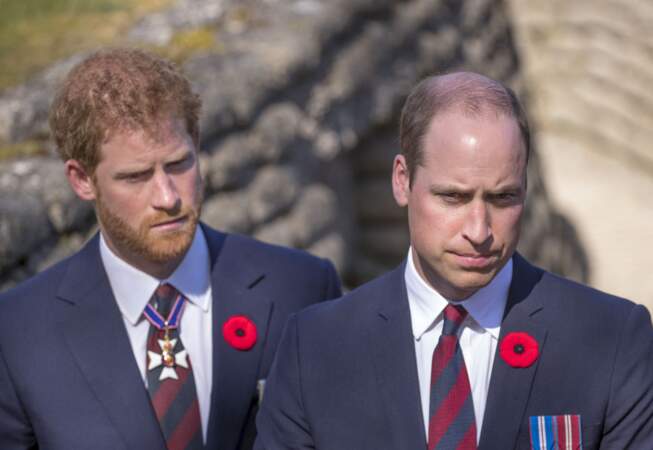 Le prince Harry et le prince William à Vimy le 9 avril 2017