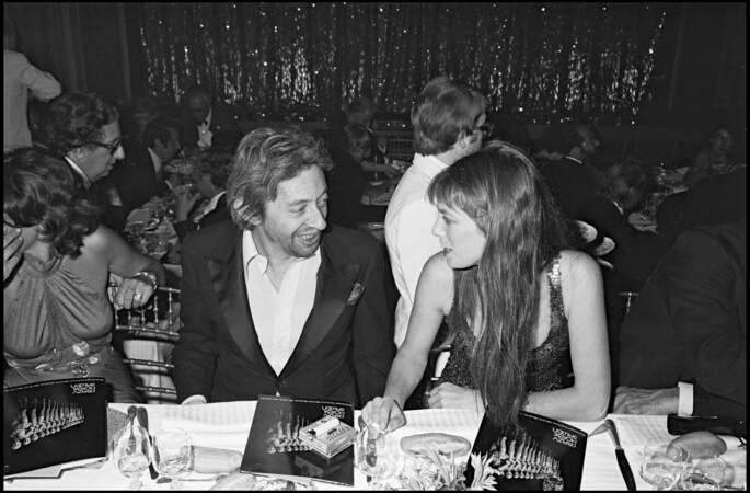 Serge Gainsbourg et Jane Birkin au Crazy Horse en 1976.