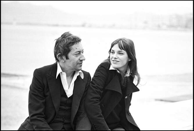 Serge Gainsbourg et Jane Birkin sur la croisette de Cannes en 1969.