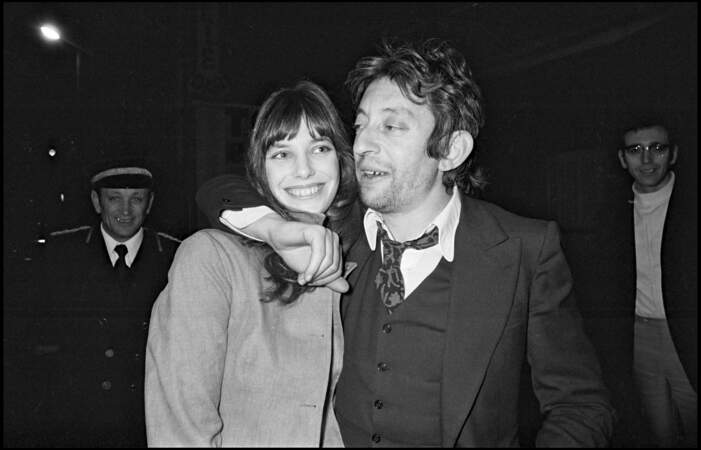 Serge Gainsbourg et Jane Birkin lors d'une soirée privée en 1972.