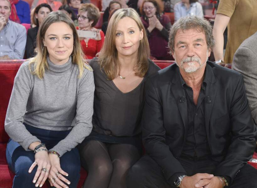 Catherine Marchal, Olivier Marchal et leur fille Zoé dans Vivement dimanche le 15 décembre 2015