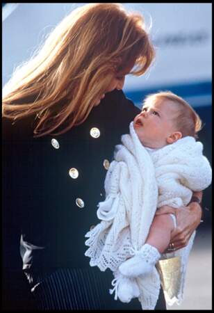 Sarah Ferguson et sa fille, la princesse Eugenie en 1990.