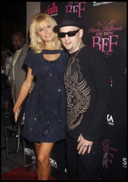 Paris Hilton et Benji Madden, lors d'une avant-première à Hollywood, en septembre 2008.