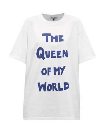 T-shirt en jersey de coton, 102€ The Queen of My World, Bella Freud  sur Matchesfashion.