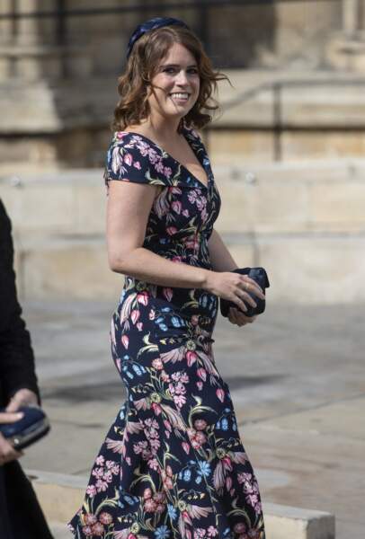 La princesse Eugenie au mariage de la chanteuse Ellie Goulding et Caspar Jopling à la cathédrale d'York le 31 août 2019