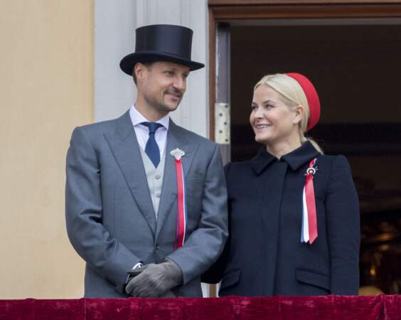 Le prince Haakon et la princesse Mette-Marit de Norvège  le 17 mai 2017
