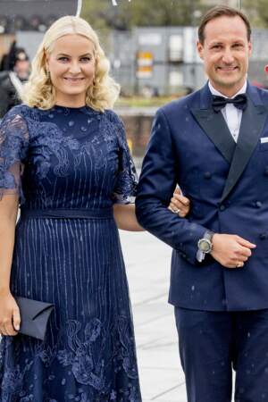 La princesse Mette Marit et le prince Haakon de Norvège au gala du 80ème anniversaire du roi Harald et de la reine Sonja de Norvège à Oslo le 10 mai 2017