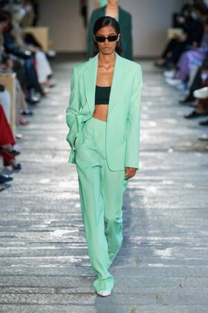 La couleur pastel et le costume ample : tendances phares du défilé printemps-été 2021 de la marque Boss lors de la Fashion Week de Milan 