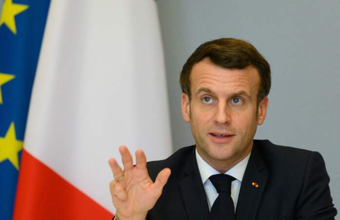 Emmanuel Macron à l'Elysée le 17 février 2021 