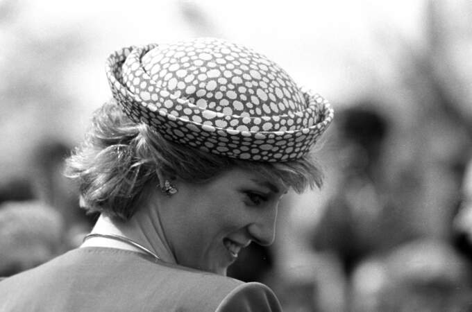 La princesse Diana, lors d'un tour royal au Canada, en mai 1986. 