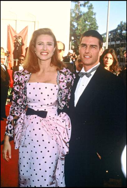 Tom Cruise et Mimi Rogers, en mars 1989 aux Oscars, à Los Angeles