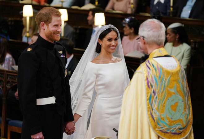Cérémonie de mariage du prince Harry et de Meghan Markle en la chapelle Saint-George au château de Windsor, Royaume Uni, le 19 mai 2018.