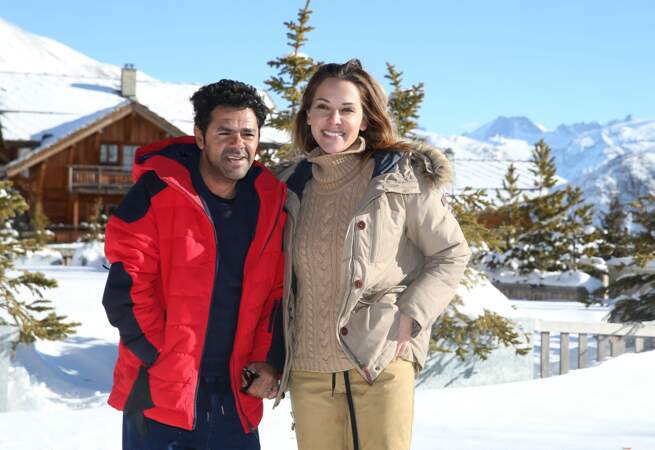 Jamel Debbouze et Mélissa Theuriau au 20e Festival du film de comédie de l'Alpe d'Huez, en janvier 2017.