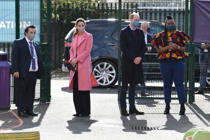 Le prince William et Kate Middleton, en visite à l'école 21 