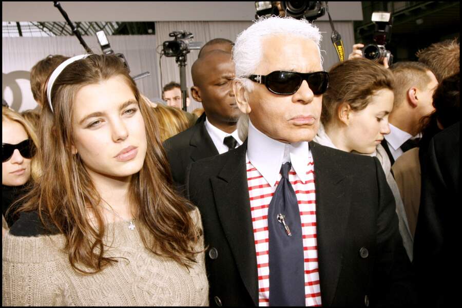 Charlotte Casiraghi et Karl Lagerfeld 