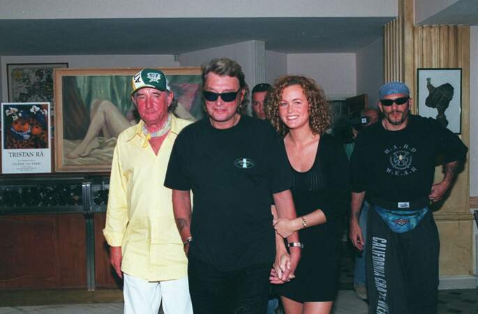 Laeticia et Johnny Hallyday, à Saint-Tropez, en 1995
