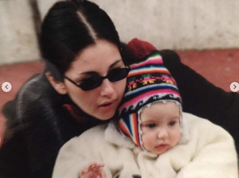 Cristiana Reali et sa fille Elisa à la fin des années 90