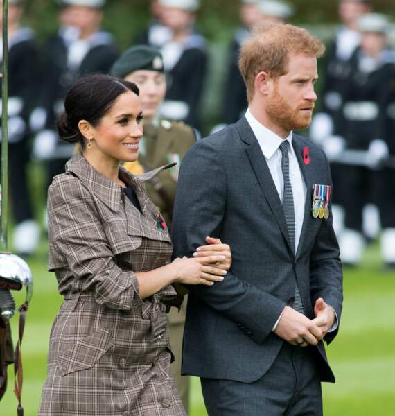 Le prince Harry et Meghan Markle,  à Wellington, Nouvelle-Zélande, le 28 octobre 2018.