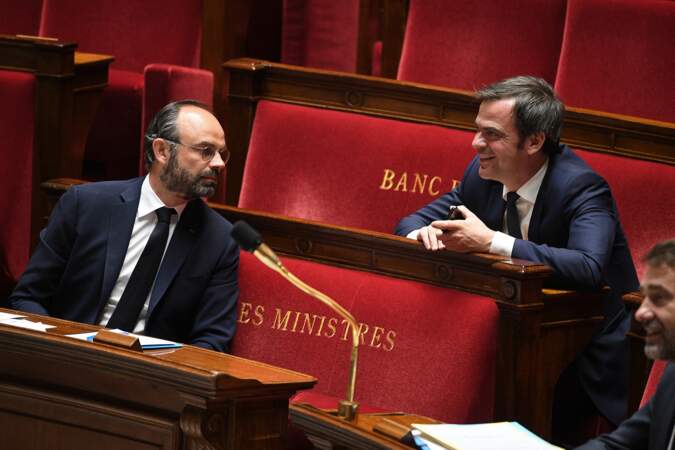 Edouard Philippe et Olivier Véran le 28 avril 2020 à l'Assemblée Nationale 