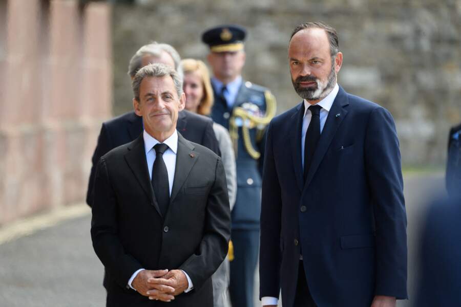Edouard Philippe et Nicolas Sarkozy le 18 juin 2020 à Suresnes