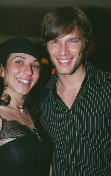 David et Angela (Loft Story 2) à l'anniversaire de Corti à Paris, le 29 octobre 2002.