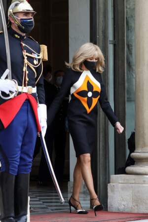 Brigitte Macron au palais de l'Élysée ce vendredi 16 avril 2021
