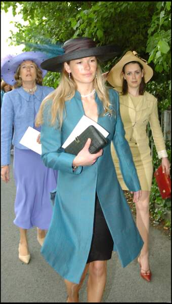 Davina Duckworth Chad au mariage de Hugh Van Cutsem et Rose Astor, à Oxford, le 4 juin 2005