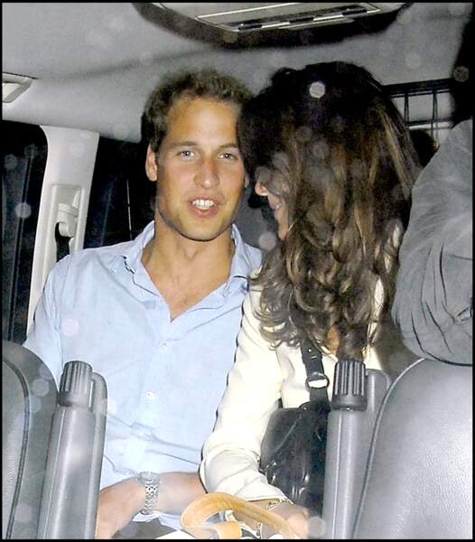 Kate Middleton et le prince William à la sortie d'une boite de nuit le 7 septembre 2006